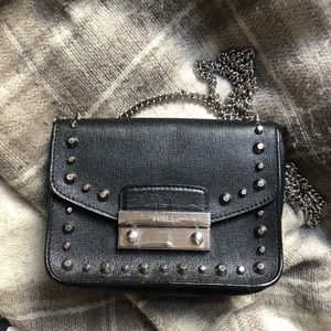 Furla Julia Mini Studded Leather Crossbody Bag